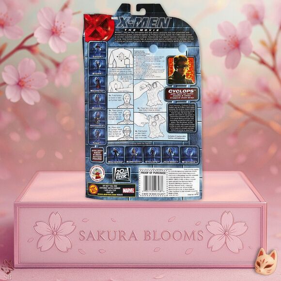 Cyclops X-Men Movie Action Figure W/ Slime Trapped Jean Grey Toy Biz Marvel 2000 - Picture 2 of 6